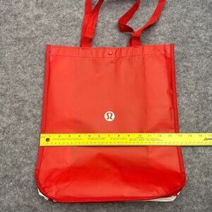 Lululemon Holiday Reusable Shopping Gift Bag Tote - Red and White